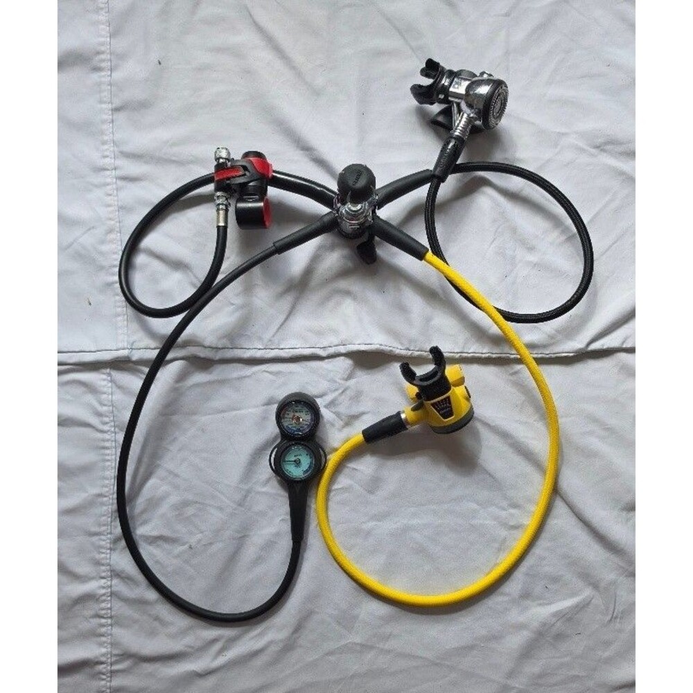 Mares MR12T Proton Metal Scuba Regulator Set Octopus Gauges Dive Alert Plus
